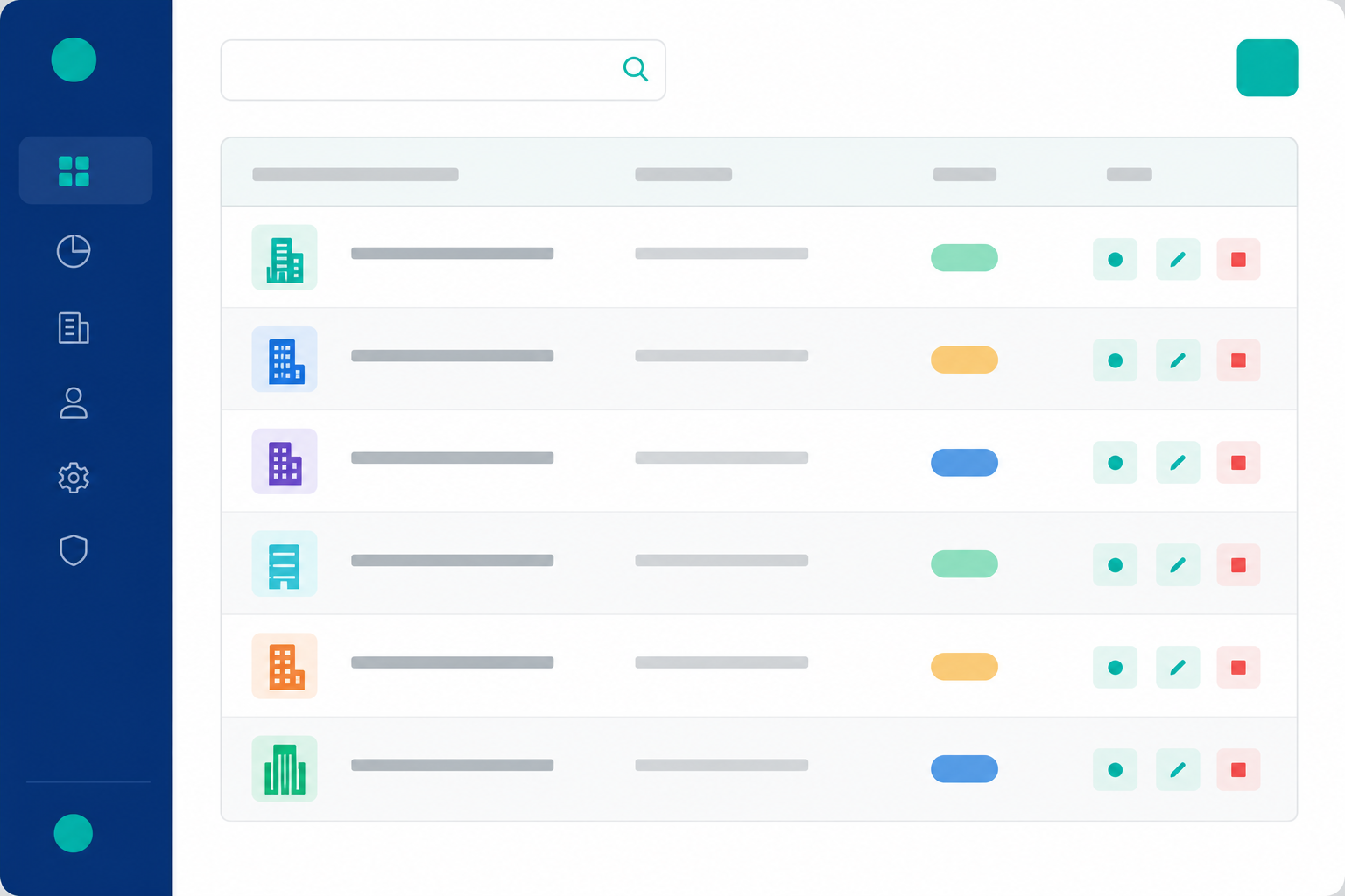 Painel Administrativo — Lista de Empresas